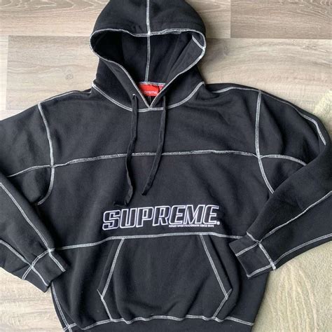 supreme hoodie goyard|supreme coverstitch hoodie.